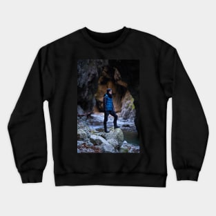 Teenager in a canyon Crewneck Sweatshirt